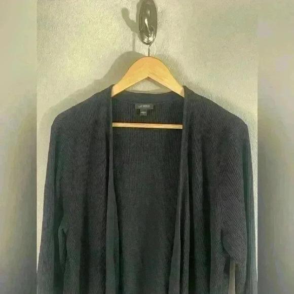 J. Jill Wearever Collection Black Long Sleeve Cardigan Pockets Women's Large - Picture 2 of 7
